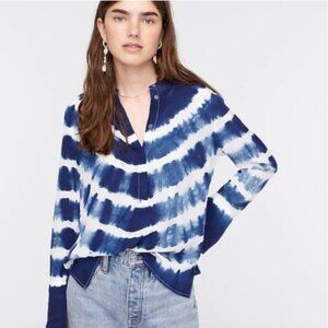 J. Crew Silk Tie Dye Button Down Blouse Tunic